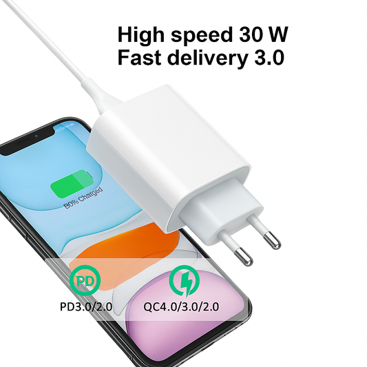 30W Type-C Quick Charger for iPhone
